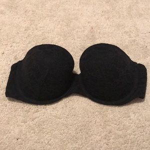 VS 38C Black Strapless Bra